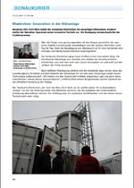 Ehekirchen, Innovation in der Kläranlage - Donaukurier, Donnerstag 13. November 2014